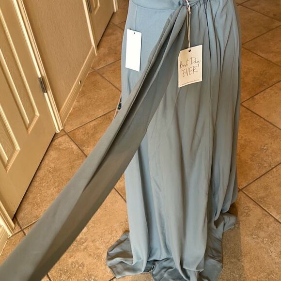 Show Me Your Mumu Womens Small Jen Maxi Dress Bridesmaid Open Back Green NWT - Picture 4 of 8